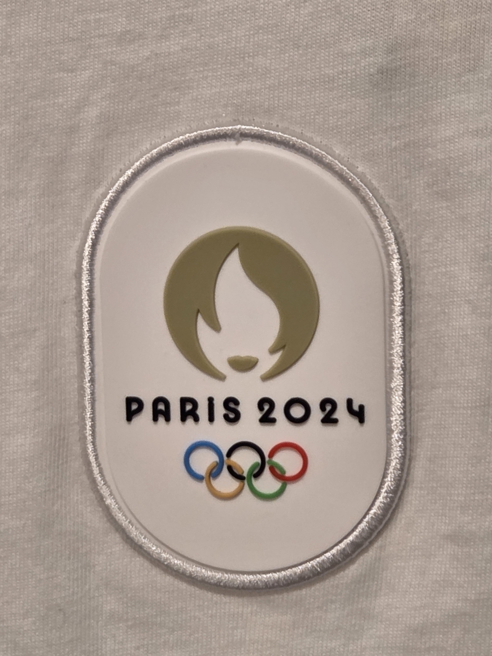 Paris 2024 White Logo Short-Sleeve Crew Tee - Picture 3 of 6